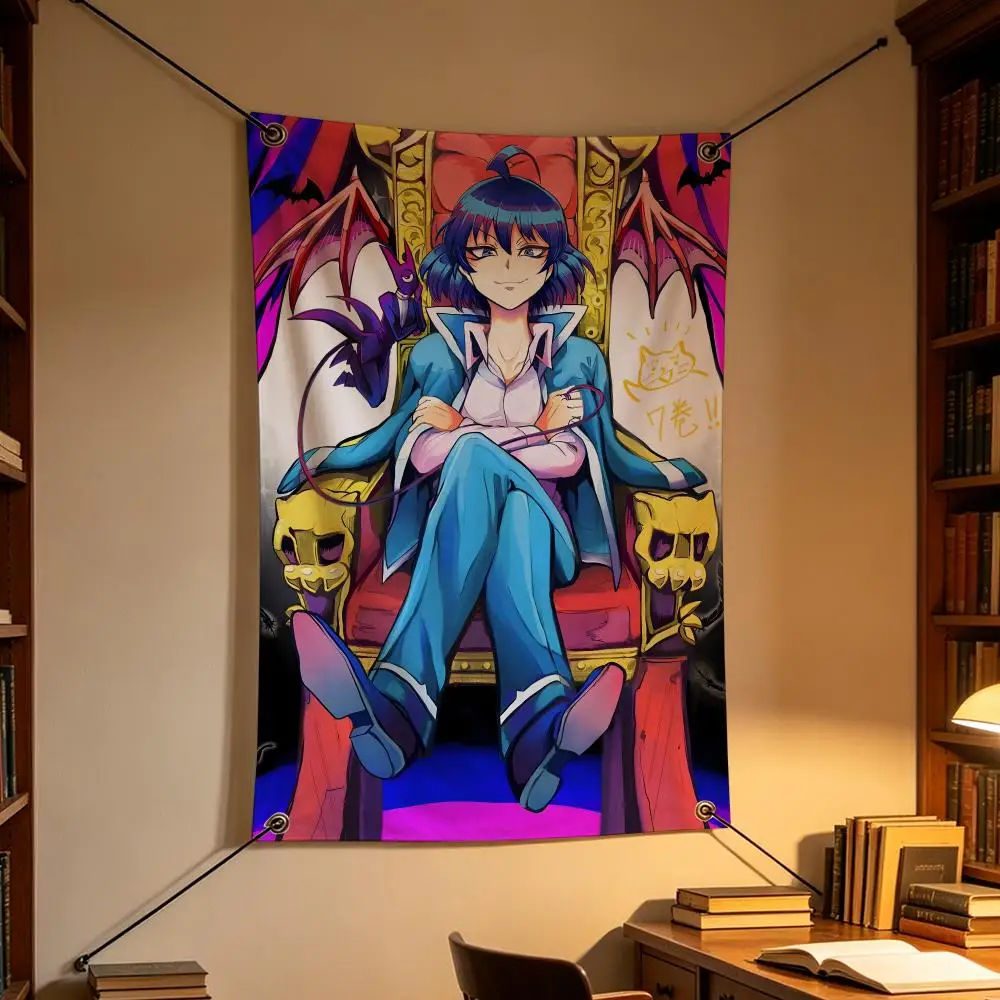 Anime Demon School Iruma Kun Comedy Flags Personalized Flag Room Dorm Camping Picnic Garage Bar Indoor Outdoor Wall Decor