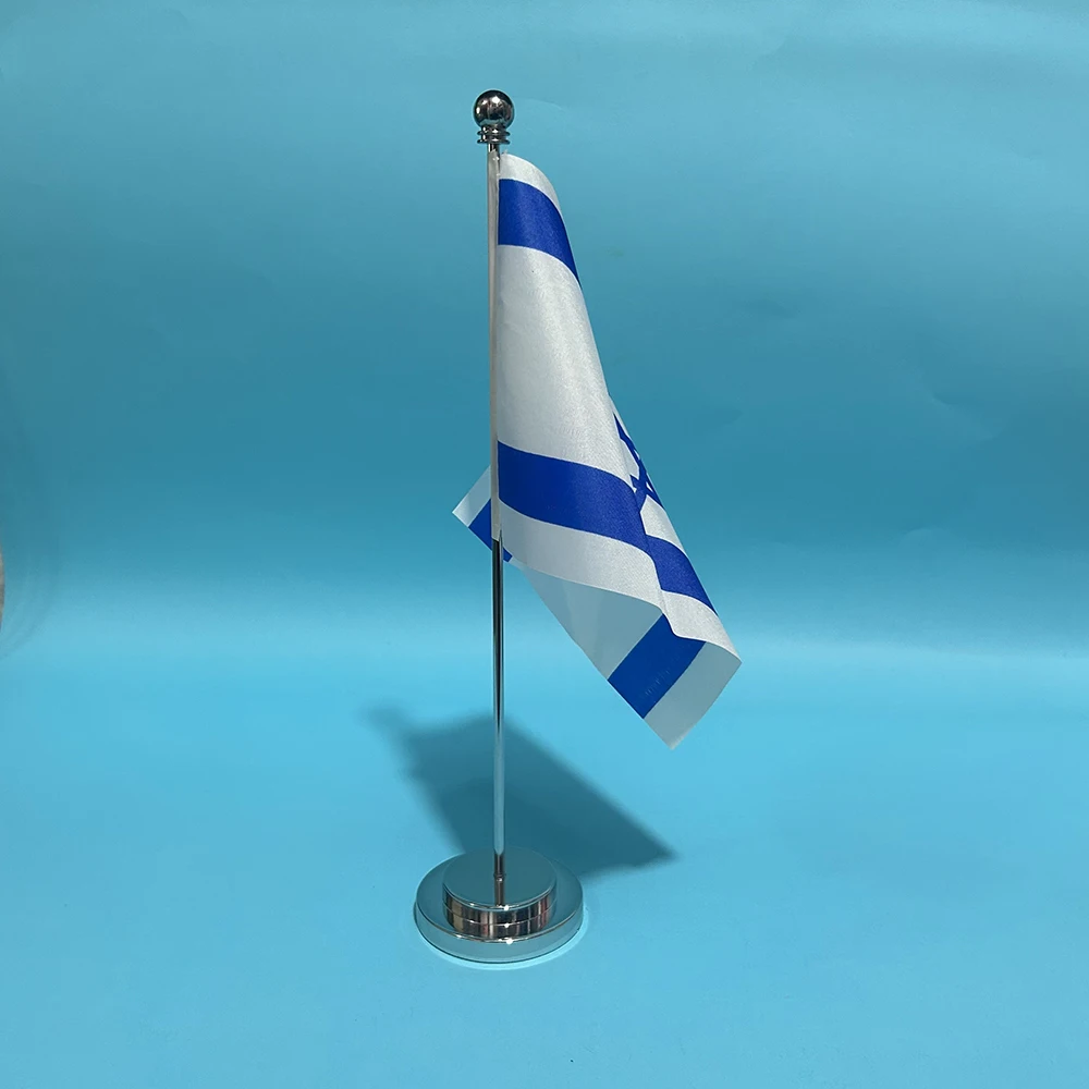 14x21cm Israel flag Office Desk Flag polyester table flag IL Israe National Flag Desk Ornaments Flags