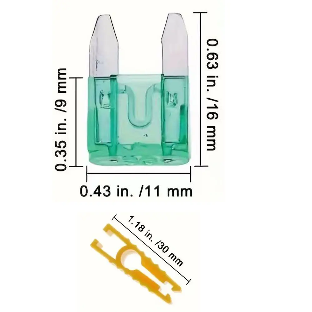 100Pcs Car Fuses Small  Auto Blade Fuses 2A 3A 5A 7.5A 10A 15A 20A 25A 30A 35A AMP Assortment In Storage Box