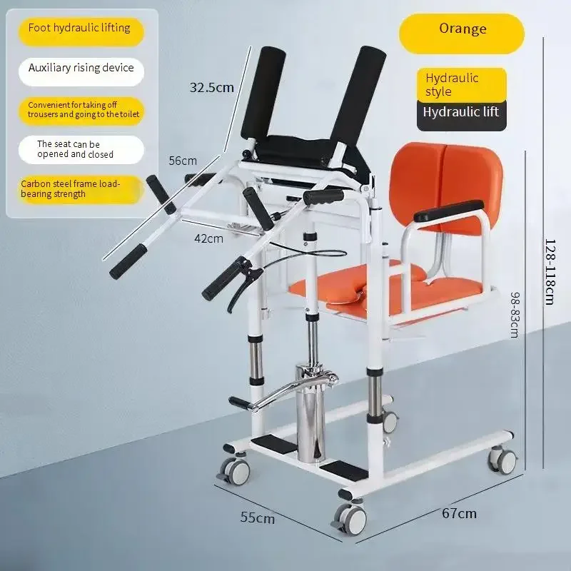 Dispositivo per la cura degli anziani doccia pieghevole wc bagno sedia da toilette di sollevamento ausiliaria per anziani e disabili