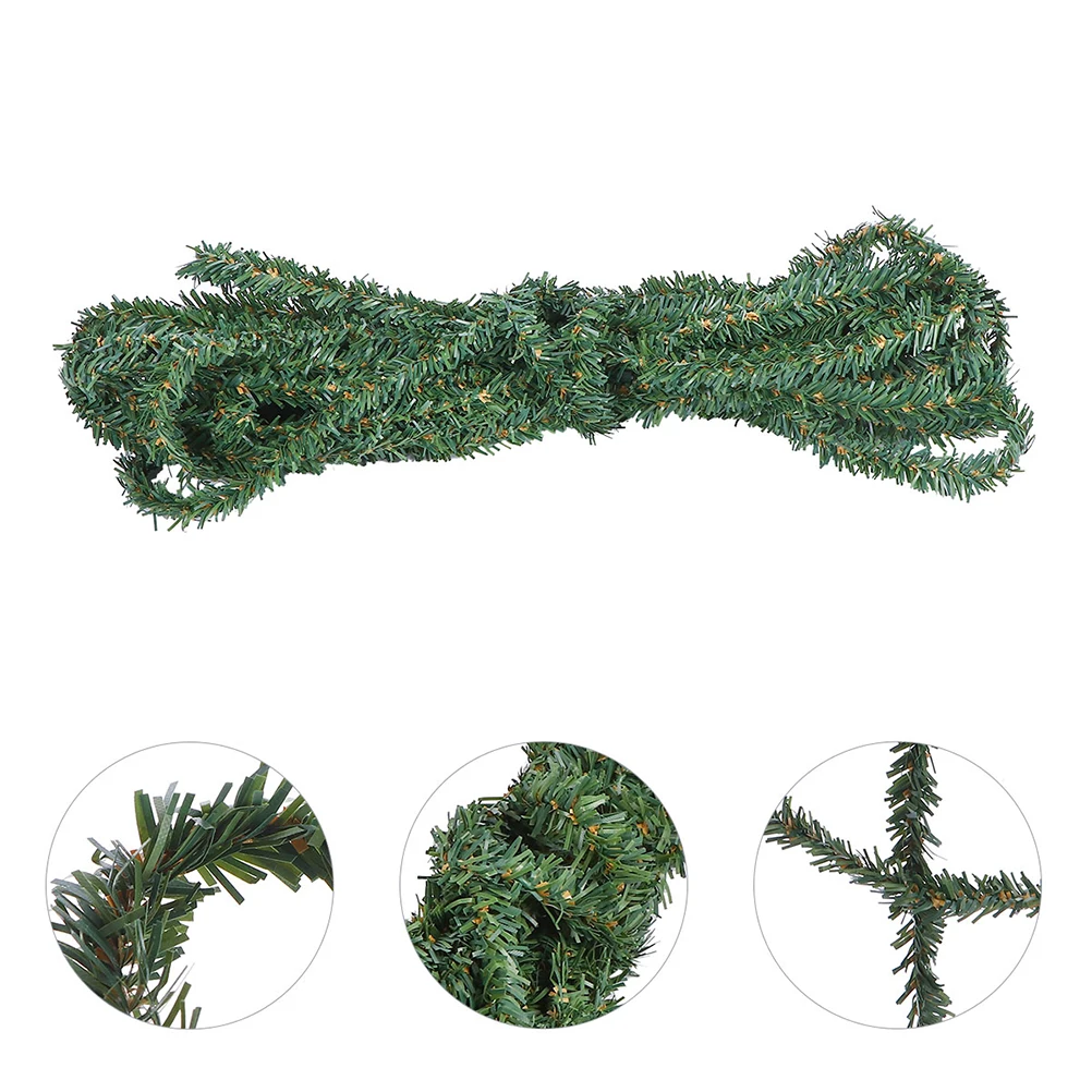 

1 pc 7.3M Simulated Pvc Pine Garland Artificial Rattan Vine For Holiday Christmas Wedding Party Decoration Wall Hanging Festive