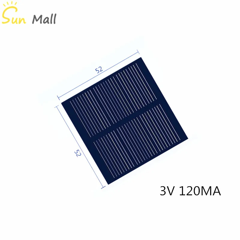 Mono Solar Panel 3V 120MA for DIY Toy/Solar Lawn Light Sensor Lights