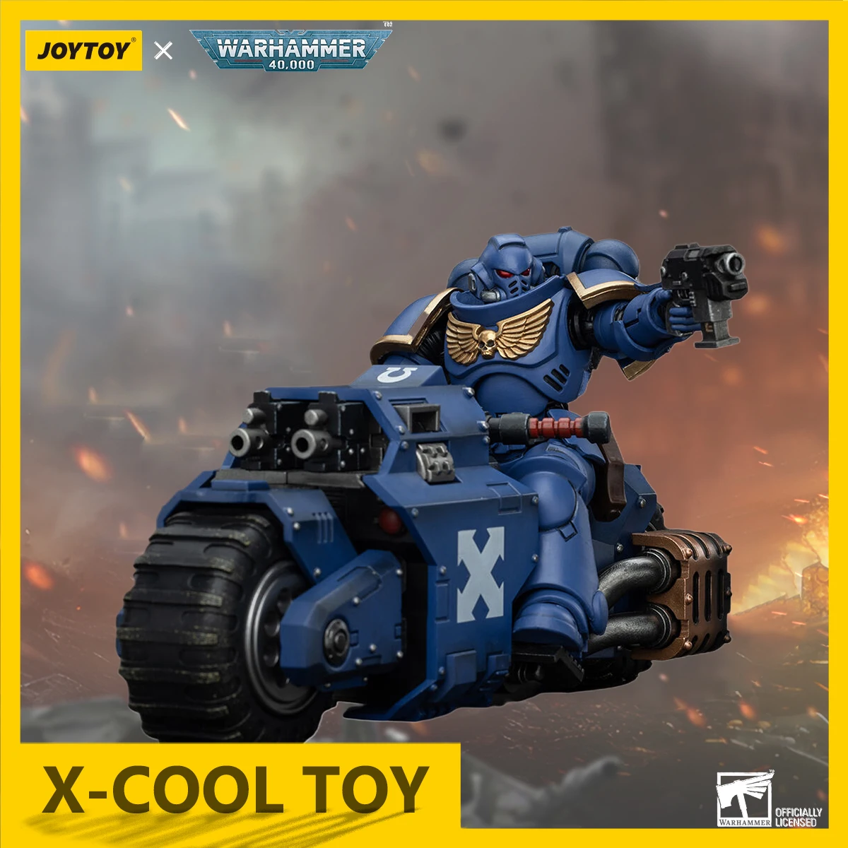 JOYTOY Warhammer 40K Space Marines Ultramarines Outriders Action Figure Brother Catonus Figurine Joints Movable Model Toy Gifts