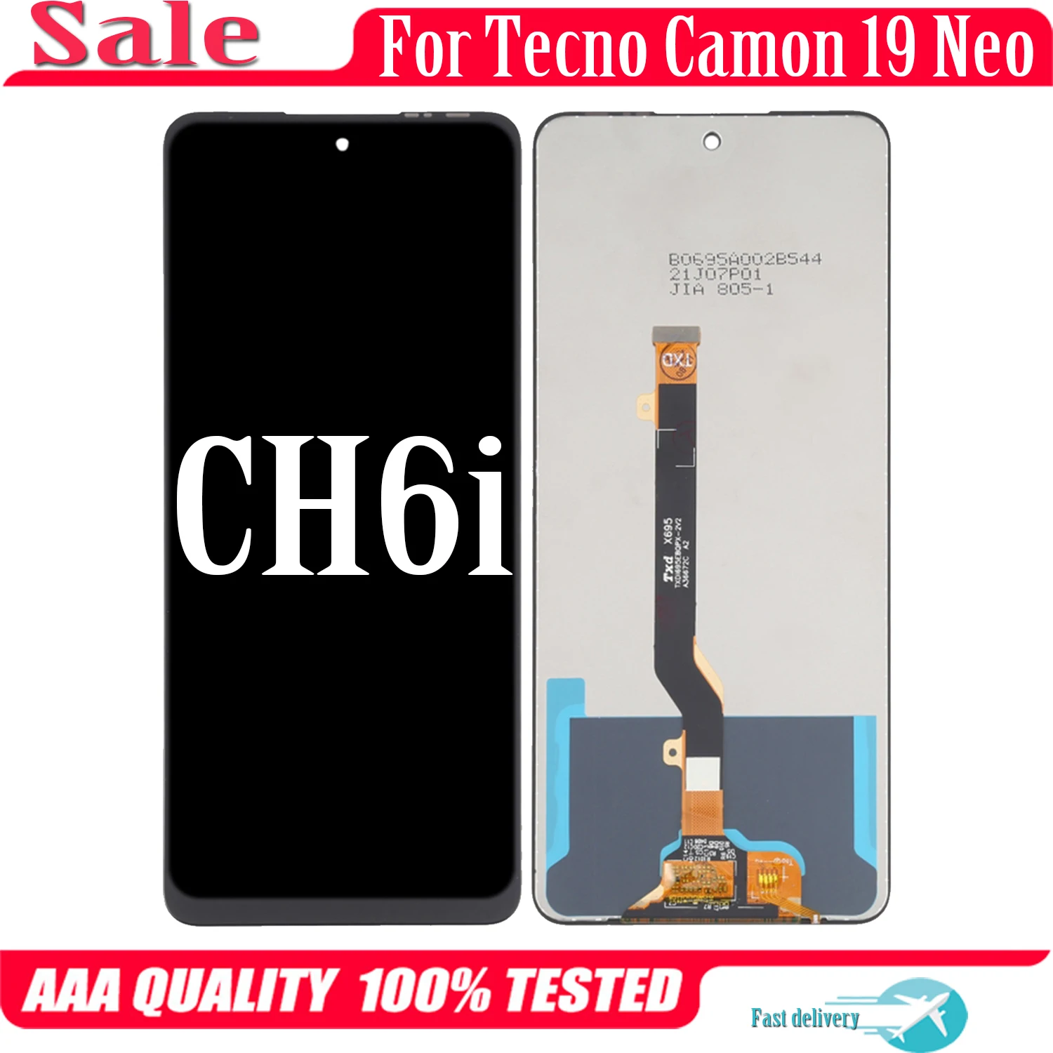 

6.8'' For Tecno Camon 19 Neo CH6i CI6n LCD Display Touch Screen Digiziter Assembly For Tecno Camon19Neo Camon19 Neo LCD