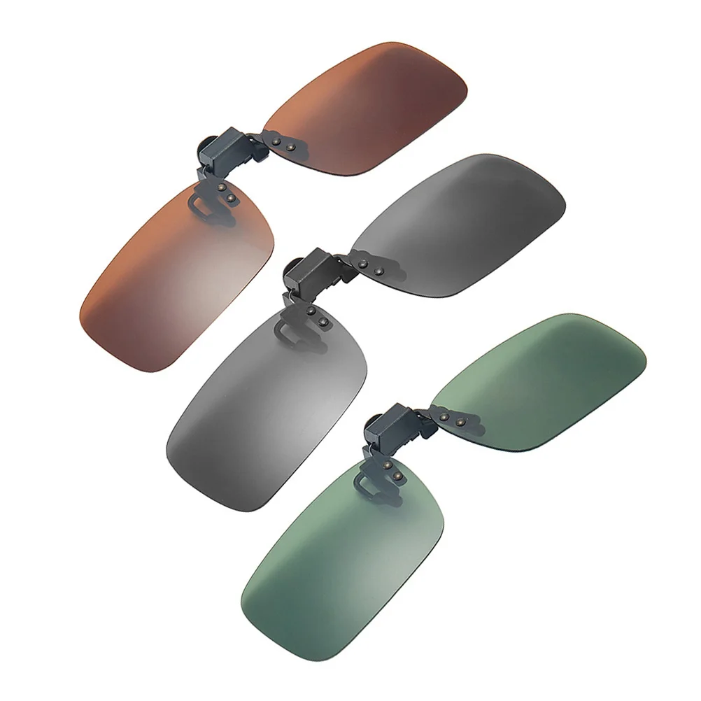 

3Pcs Polarized Sunglasses Clip Stylish Colorful Clips for Box Frame Glasses Driving Outdoor Uv Protection Sunglasses Clip