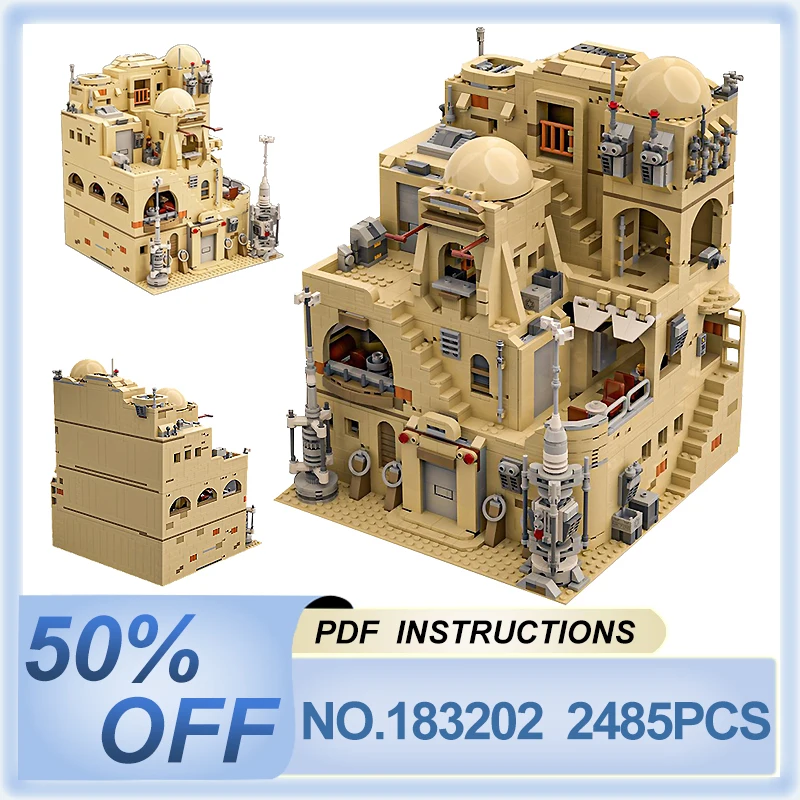 

MOC-183202 City Street View Desert Architecture Mos Cantina Model Building Bricks Blocks Assembly Toys Christmas Gifts For Kids