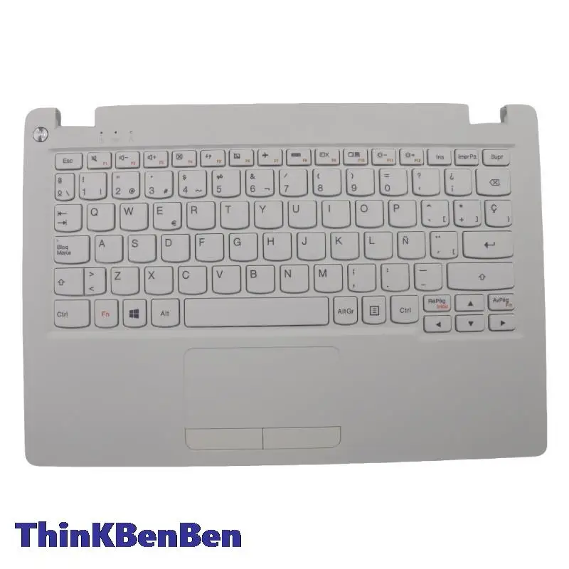 

ES Spanish White Keyboard Upper Case Palmrest Shell Cover For Lenovo Ideapad 110S 11 11IBR 5CB0M53737
