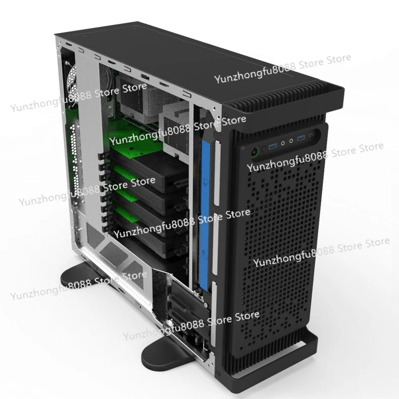 

High-quality 4GPU workstation case supports both vertical and horizontal use, 240 water cooling, and CRPS redundant power supply