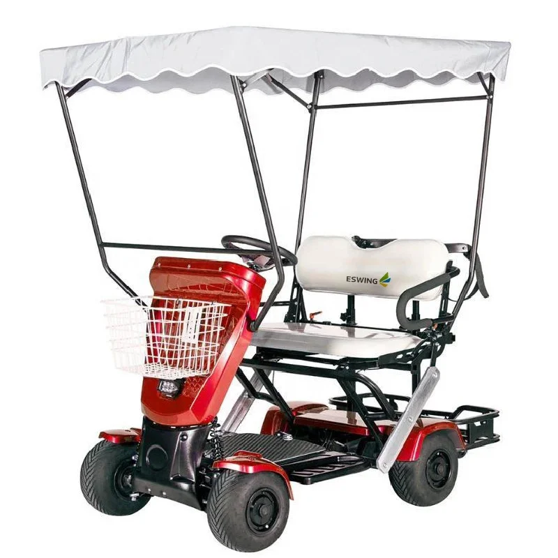 Factory Hot Selling Factory Price Drive 2000w Folding 4 Wheel Two Seat Golf Electric Cart