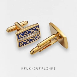 KFLK jewelry Fashion shirt cufflinks for mens gift Brand cuff links buttons Design High Quality abotoaduras gemelos guests