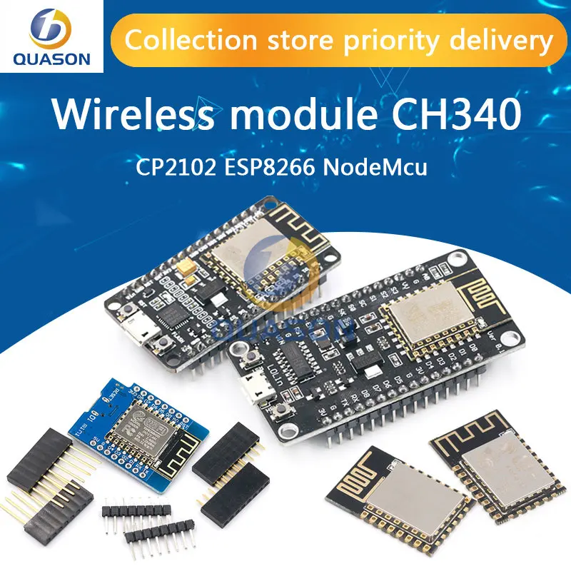 Wireless module NodeMcu v3 CH340 Lua WIFI Internet of Things development board ESP8266 with pcb Antenna and usb port forArduino