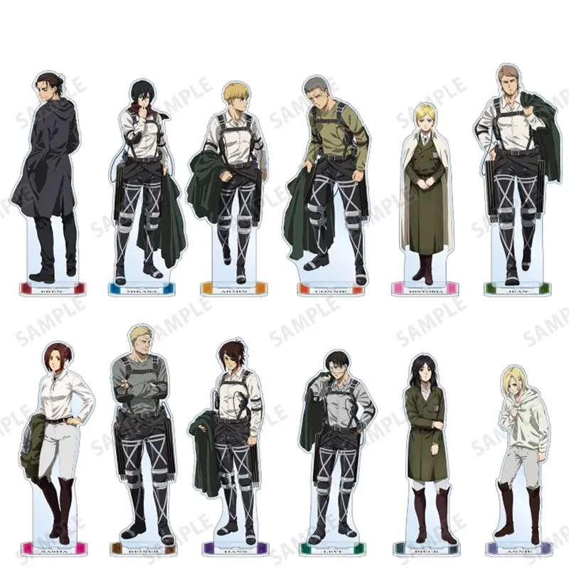 進撃の巨人-プレート-デスクデコレーション-ファイナルシーズン-スタンディ-アルミン・アルレルト-コレクション-オーナメント-アクセサリー-ミカサ・アッカーマン-アクリル人形