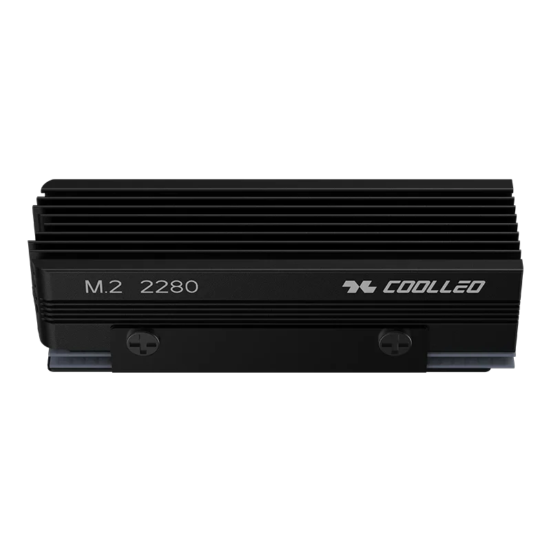 COOLLEO CL-V3 2280 M.2 SSD Heat Sink All Aluminum Double Pure Copper Heat Pipe Solid State Drive Cooler