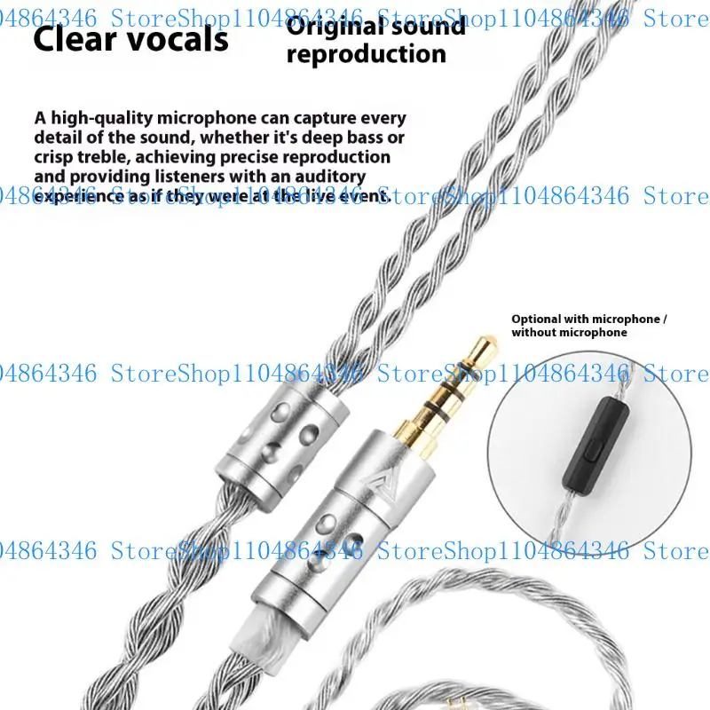 5ASD柔軟な低抵抗ヘッドフォンのアップグレードケーブル酸素イージー銅ケーブル120cm