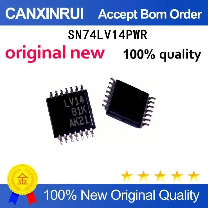 

（5-100 pieces）Brand new original SN74LV14PWR silk screen LV14 TSSOP-14 spot chip IC
