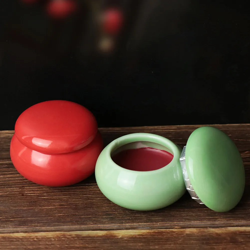 

3Pcs Storage Jars High Quality Ceramic Empty Lip Balm Containers Small Compact Case for Makeup Organization