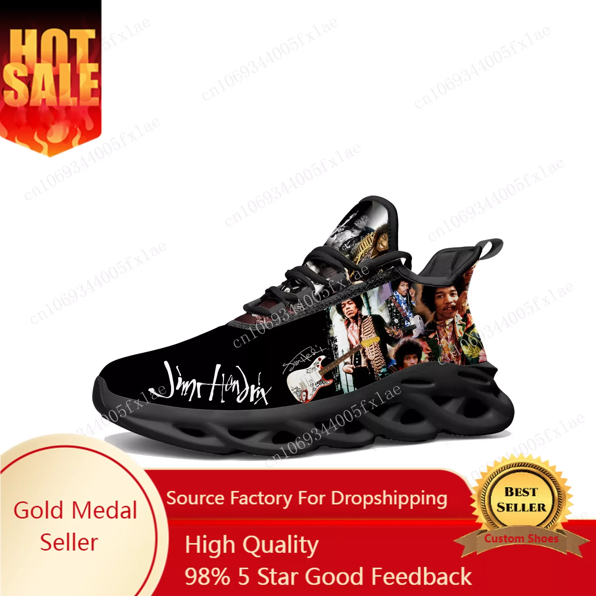 

J-Jimi Guitarist Flats Sneakers Men Women Sports Run Shoe Robert Smith Sneaker Lace Up Mesh Footwear H-Hendrix Tailor-made Shoe