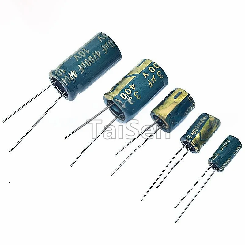 50PCS 50V High-Frequency Low-ESR Through-Hole Aluminum Electrolytic Capacitors 10μF 22/33/47/100/220μF 330μF 50v 470uf
