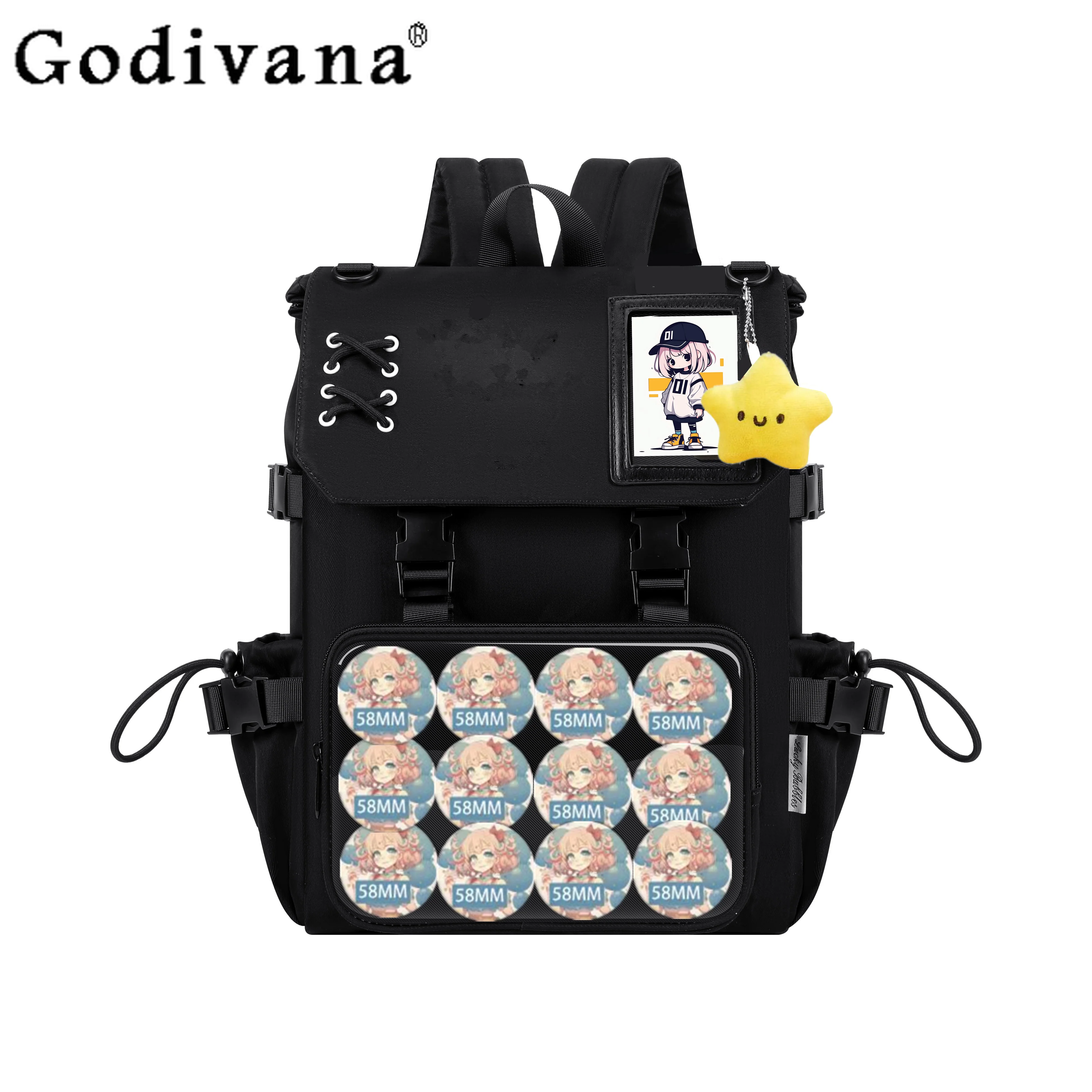 

2D японский оригинальный рюкзак в стиле Лолиты, большая вместимость, студенческий аниме-шанувальник, повседневная повседневная милая школьная сумка для поездок на работу