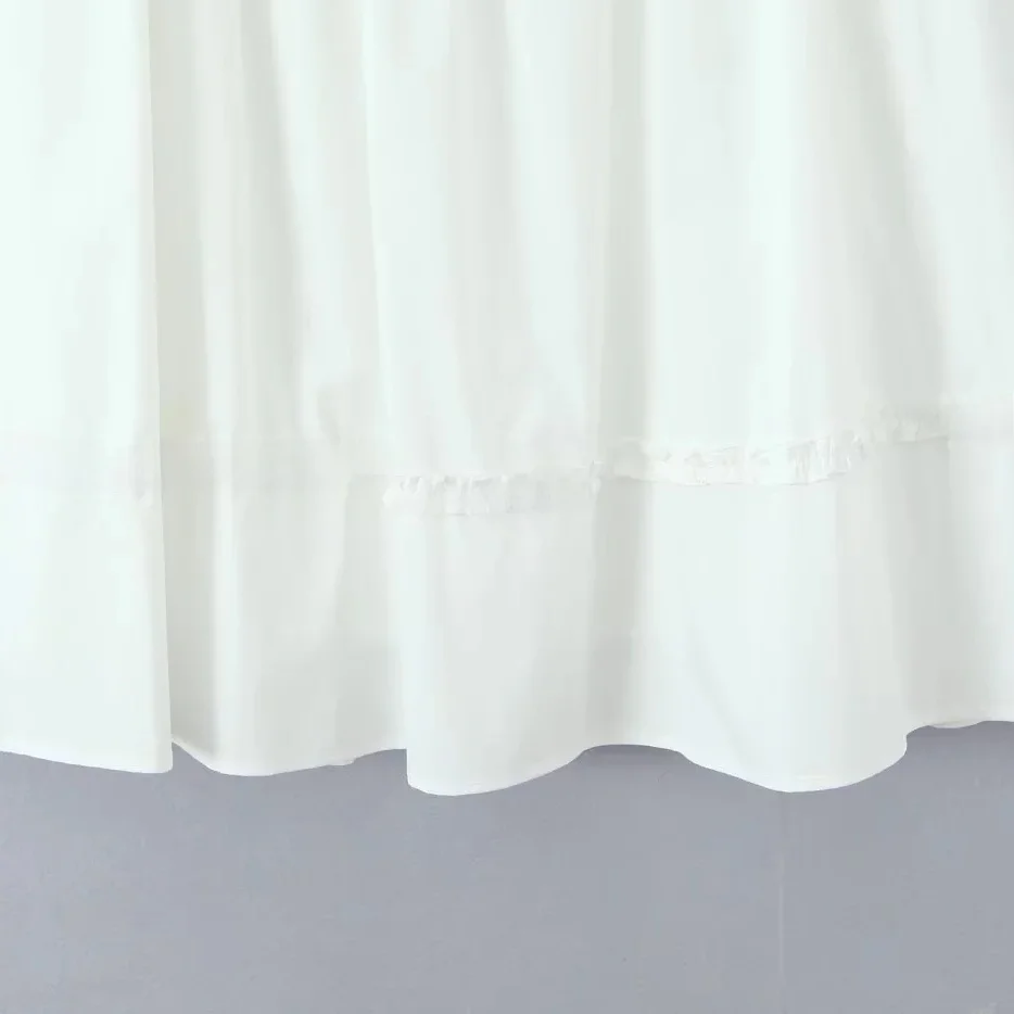 Retro Spliced A-Line Midi Skirt Women's Summer Slimming Loose Flared High Waist French Sle Casual Other Material 00%