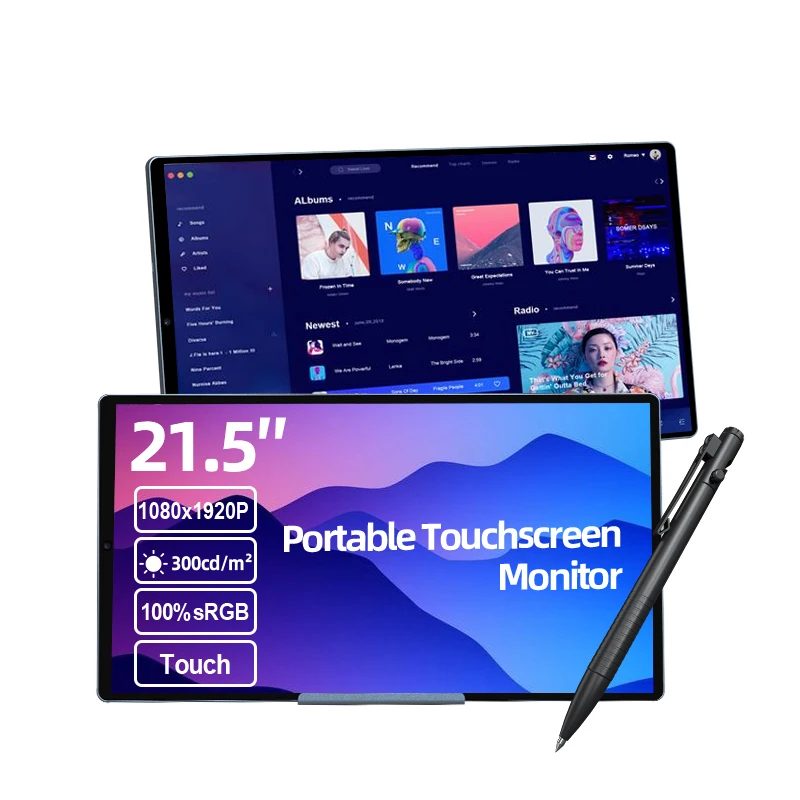 New Arrivals Lcd Type C 21.5 Inch Mini Tv With Camera Android15 Touch Screen Ultra Thin Interactive Led Display