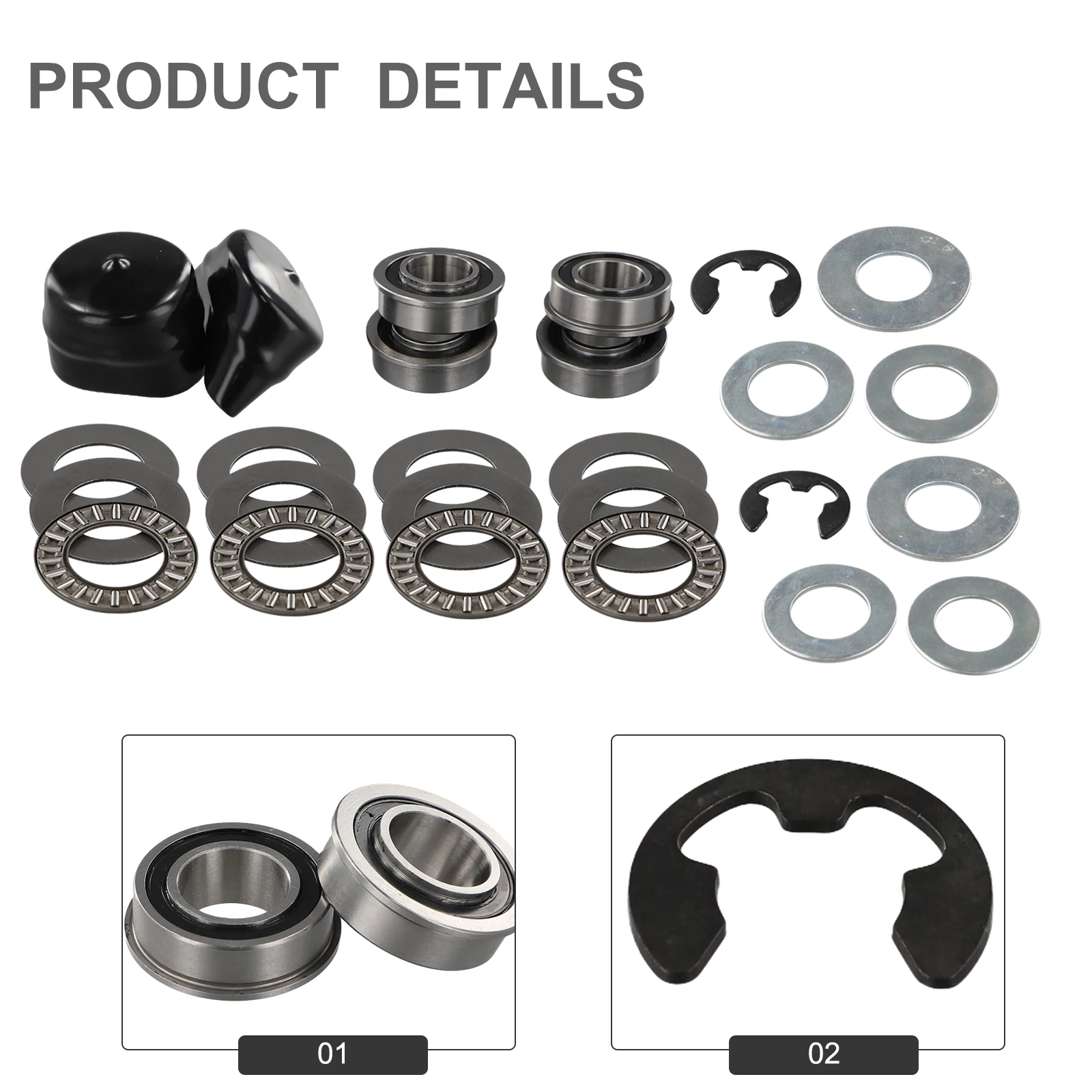 Seamless Installation Front Wheel Bushing Bearing Compatible with 9040H 532009040 532124959 M123811 Riding Lawn Mower