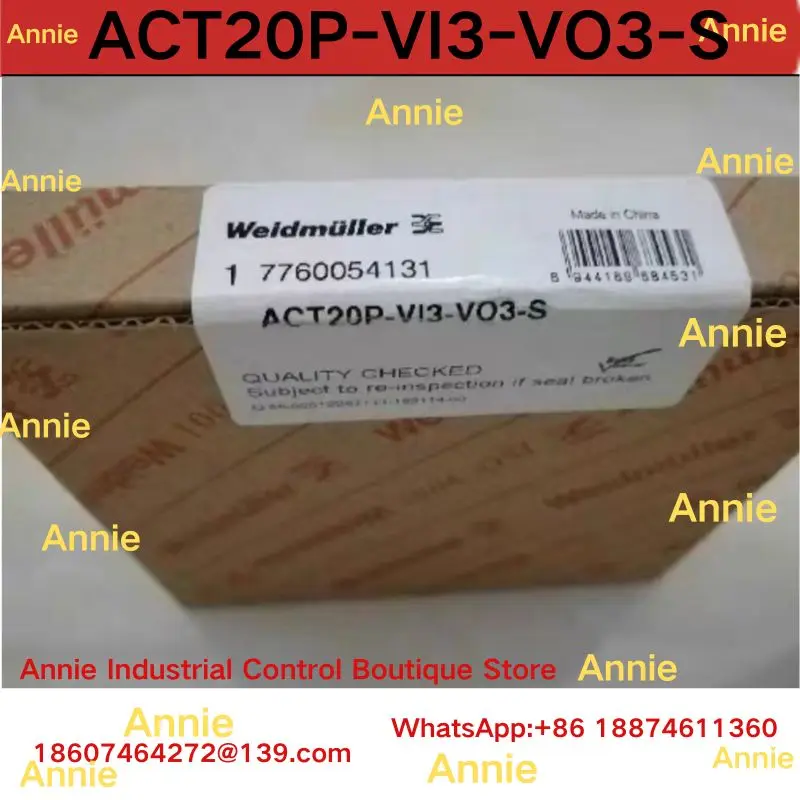 brand-new   ACT20P-VI3-VO3-S Isolation Transmitter 7760054131 3-in-3-out Industrial Signal Converter