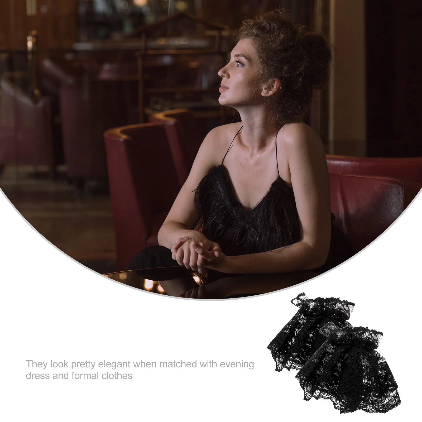 2Pairs قفازات برباط أنيقة الحلو لوليتا اكسسوارات الزفاف صور مطابقة لوليتا نمط قفازات المعصم قفاز #4