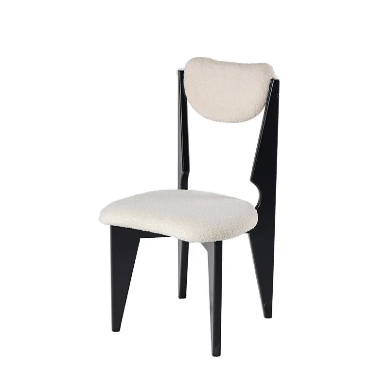 

Nordic modern medieval makeup table and chairs wabi-sabi wind solid wood light luxury fabric dining chair casual simple dresser
