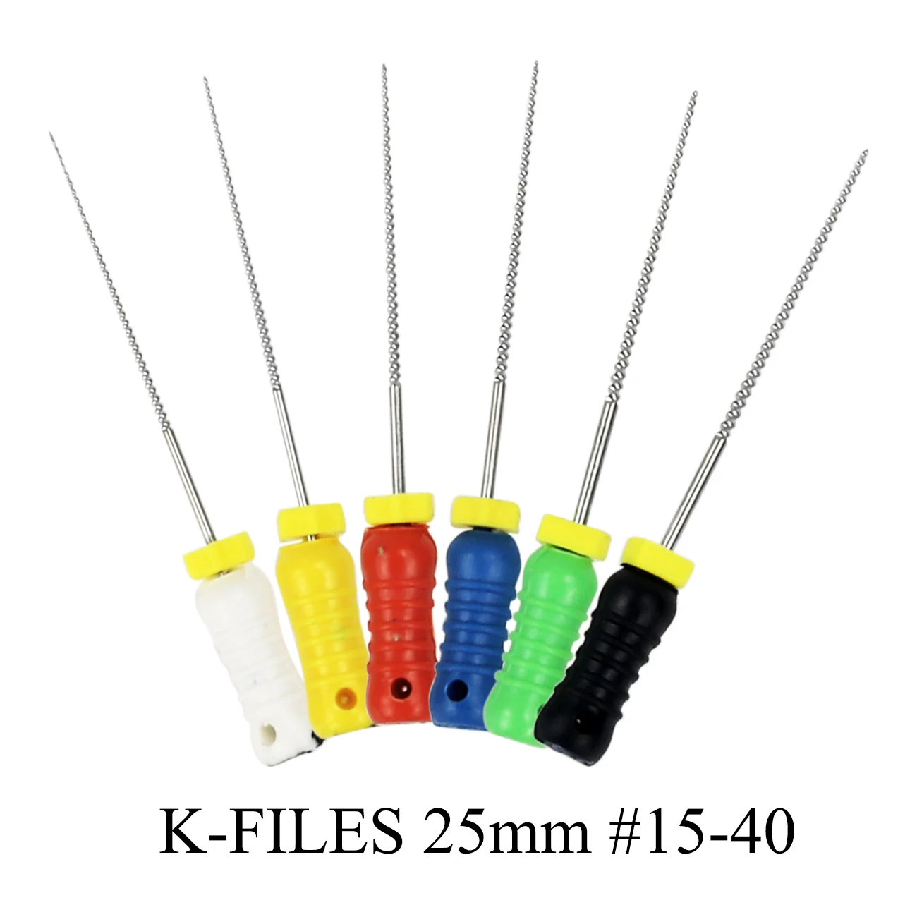 6Pcs/Pack K-Files 25mm Dental Hand Use Stainless Steel Endodontic Root Canal Files Dentist Tools Dental Lab Instruments