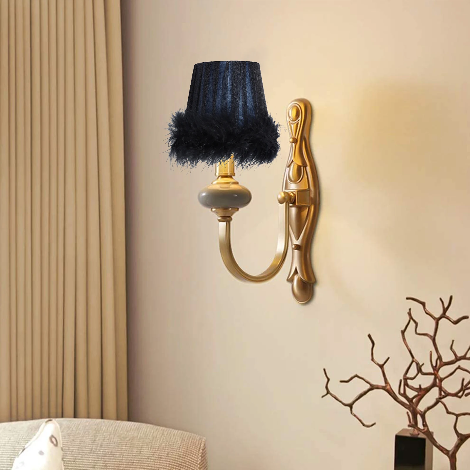 

1Pcs Lampshade Chic Style Indoor Lamp Cover Decorative Light Accessory for Bedroom Living Room Desk Light Decor