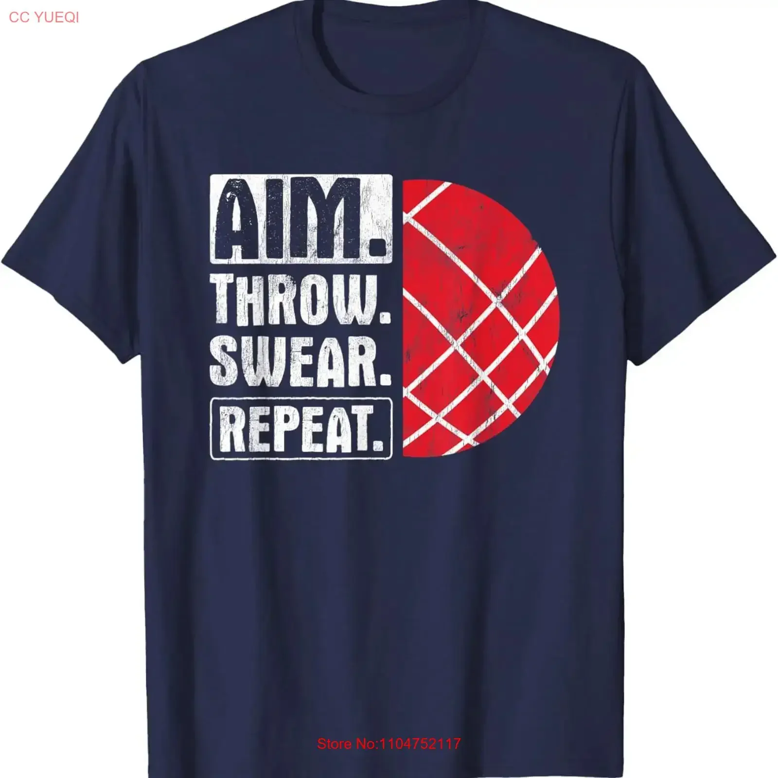 Aim Throw Swear Repeat Bocce Ball T Shirt  vintage Washed Stylish homme fashion Unisex Versatile Breathable Stretched Slightly