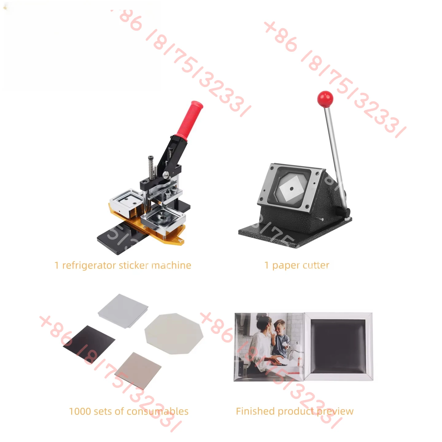 

63.5*63.5 2.5 Inch Photo Square Button Badge Fridge Magnet Making Machine Fridge Magnet Square Button Badge Making Machines