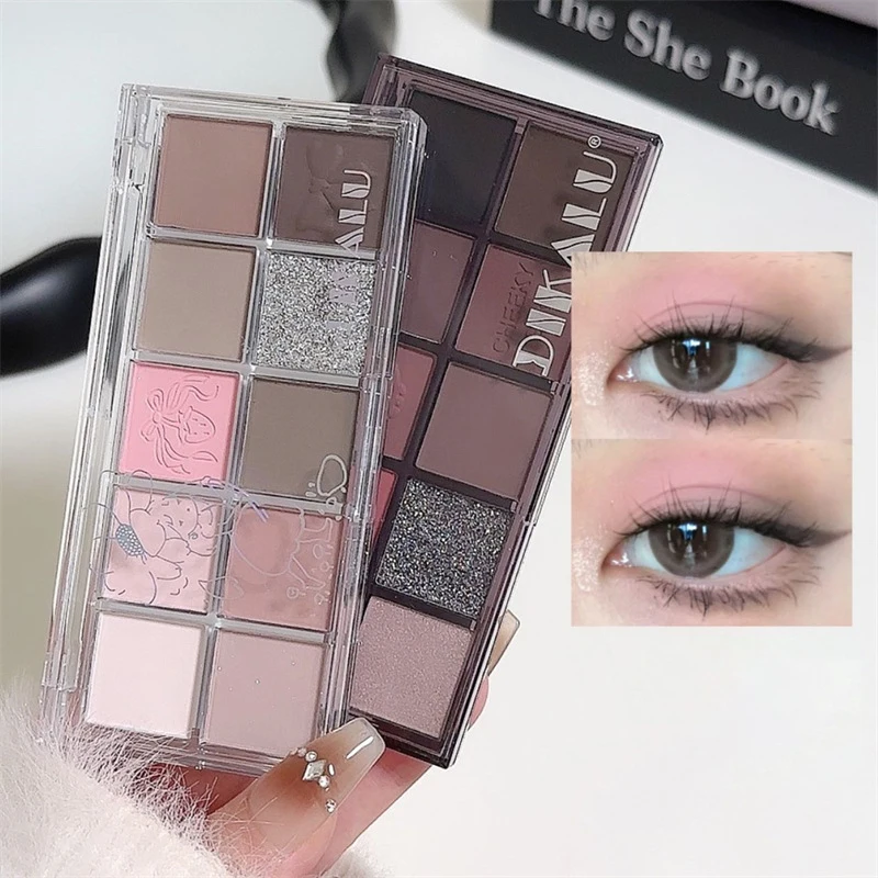 DIKALU 12-kolorowa paleta cieni do powiek o niskiej saturacji, w całości matowa, o kolorach herbacianych i morelowych, do codziennego makijażu, długotrwałe cienie do powiek w odcieniach ziemi.