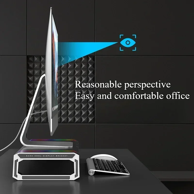 Desktop Multifunctional Computer Monitor Height Increasing Bracket Expansion Interface Desktop Folding Storage Base
