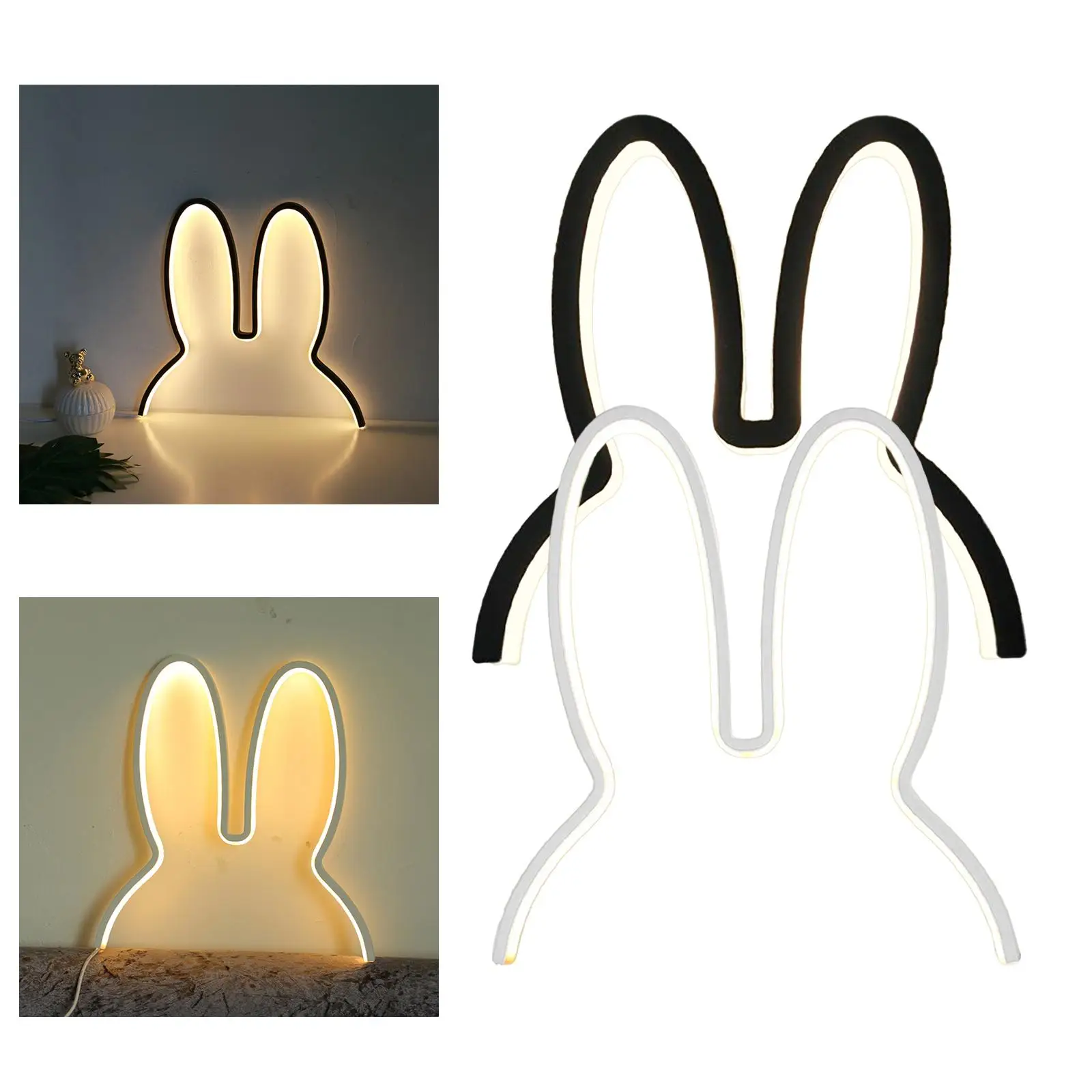 الإبداعية ضوء الليل USB LED الأرنب مصباح لسطح الطاولة مكتب غرفة الطفل