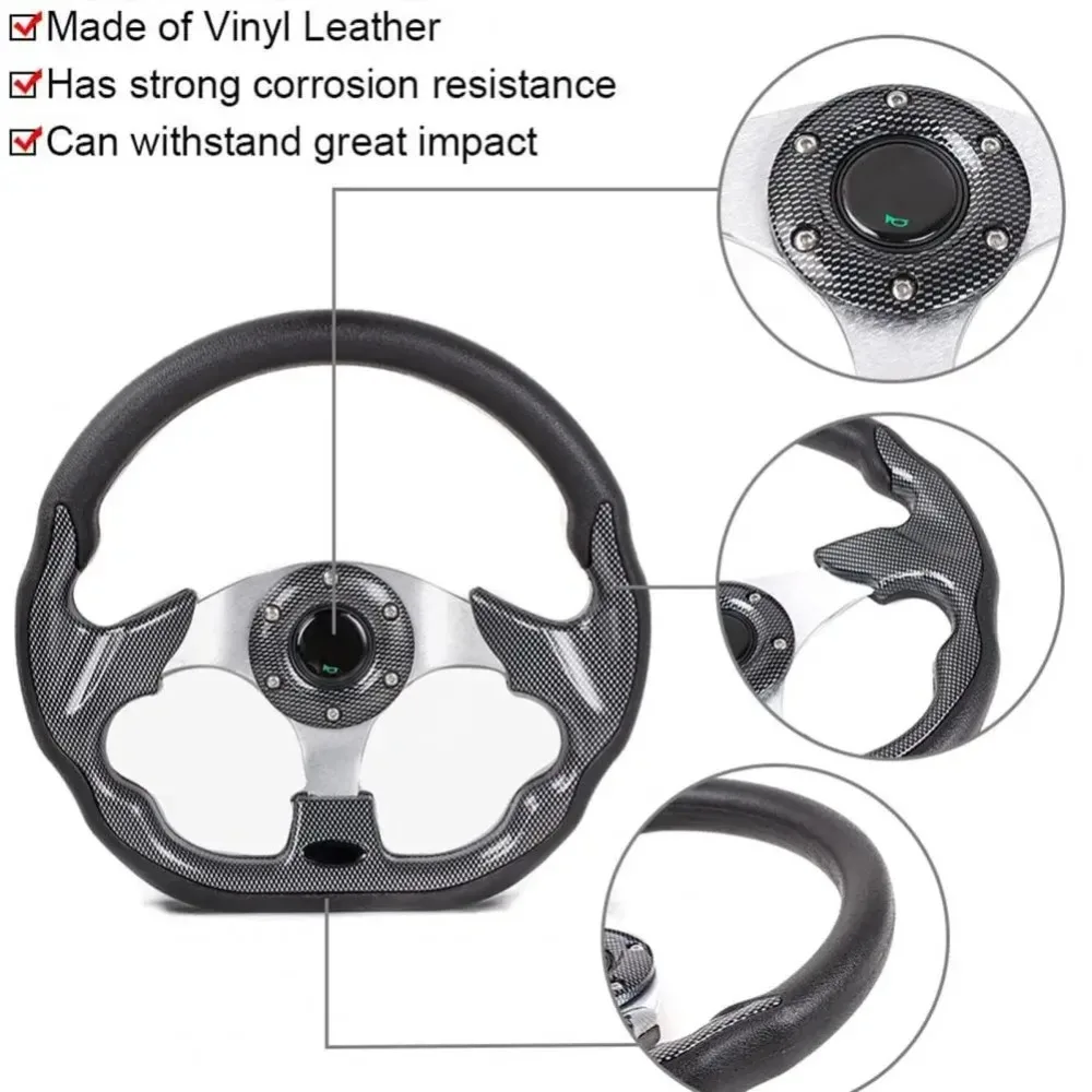 Universal  320mm 13 Inch Racing Steering Wheel Universal Carbon Fiber Sport Steering Wheel with Horn Control Button