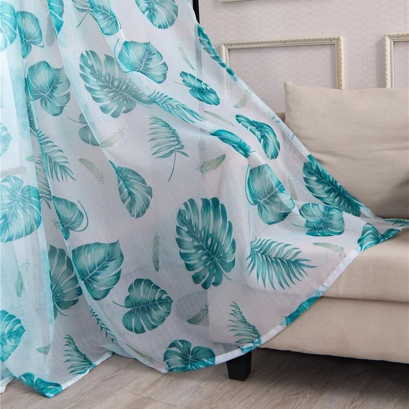 

Дверь гостиной и спальни, затвор, затемняющая ткань для штор, украшение с принтом бананового листа