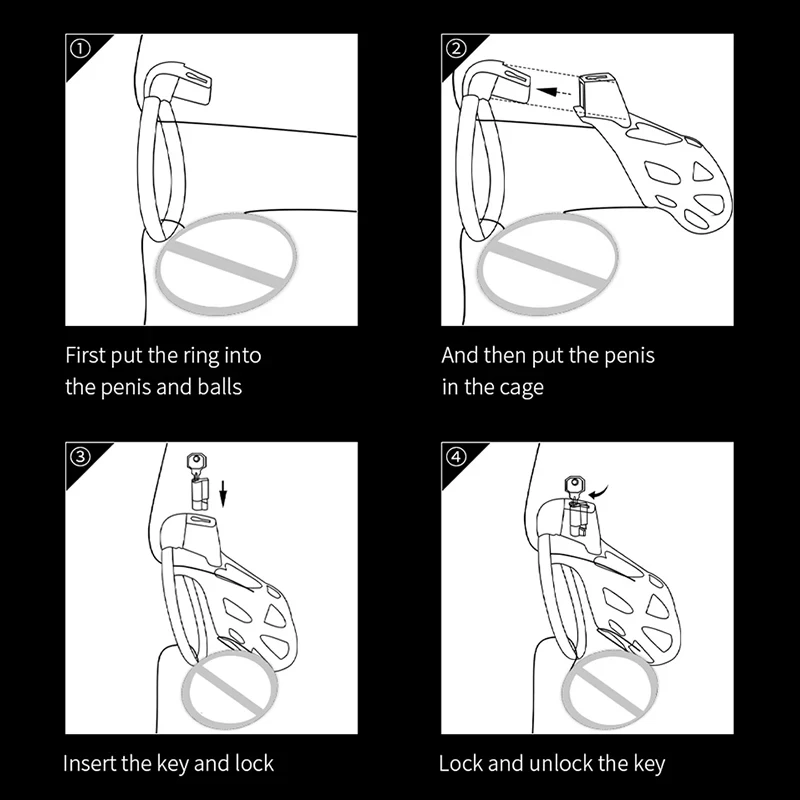 Gaiola de castidade masculina discreta, dispositivo de castidade sissy femboy com anéis de pênis de 3 tamanhos, brinquedo sexual adulto para homens