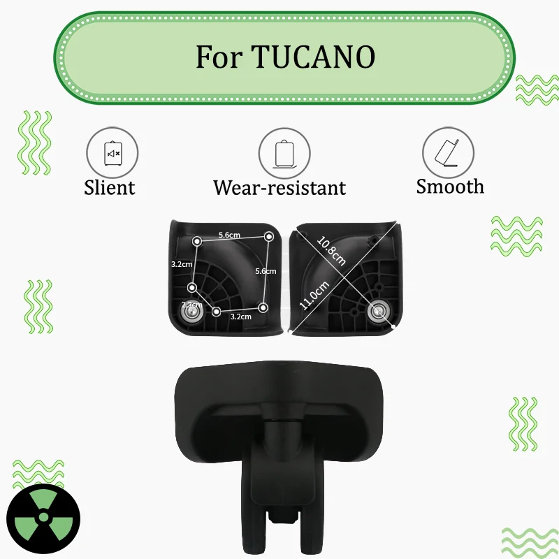 For TUCANO Luggage Wheel Replacement Parts - 360° Rotating Wheels Luggage  Super Wear-Resistant and Quiet Movement