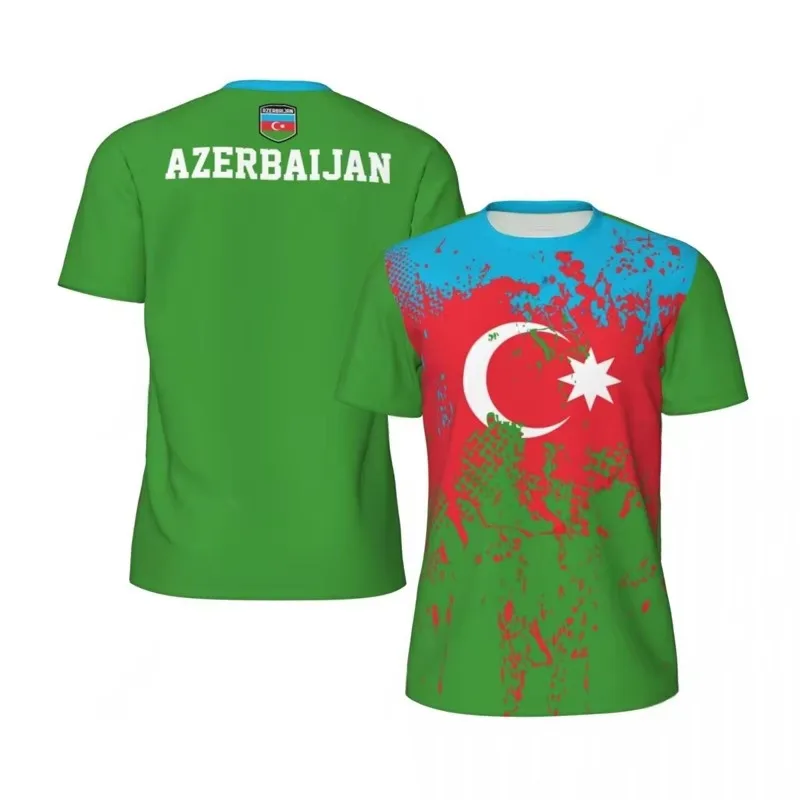 Men's Football Jersey T-Shirt, German Fan Flag Ink-Splashed Style Printed Jersey, Breathable Sportswear