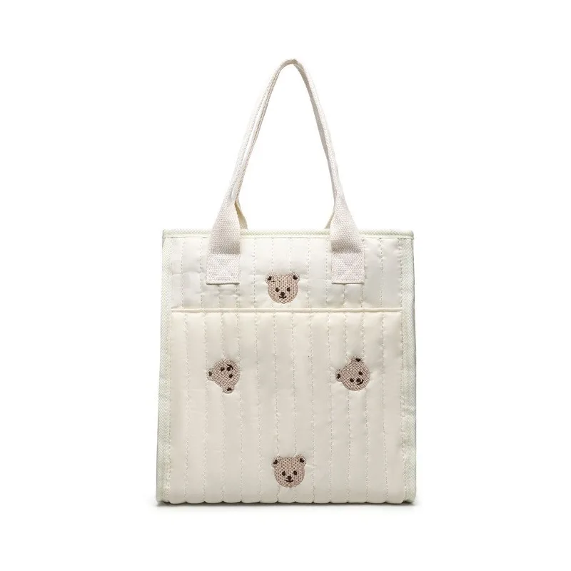 South Korea' New Mommy Multi-functional Bear Portable Storage Large-capacity Mother Baby Out Embroidery Exquisite Simple Commute