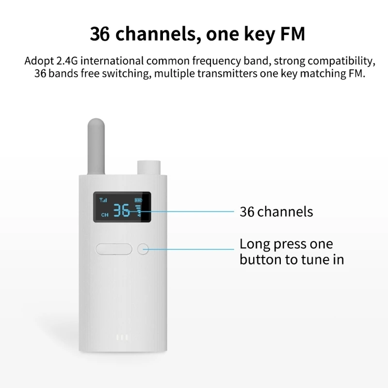 J6PA 2.4G Wireless Transmitter/Receiver Set For Guided Tours And Lectures With LED