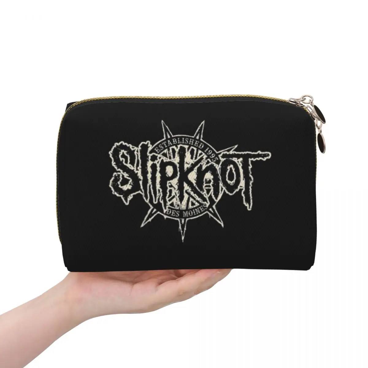 S-Slipknots Heavy Mental Music (4) Women Cosmetic Bag Travel Makeup Organizer Pouch Toiletry Storage Dopp Kit Box