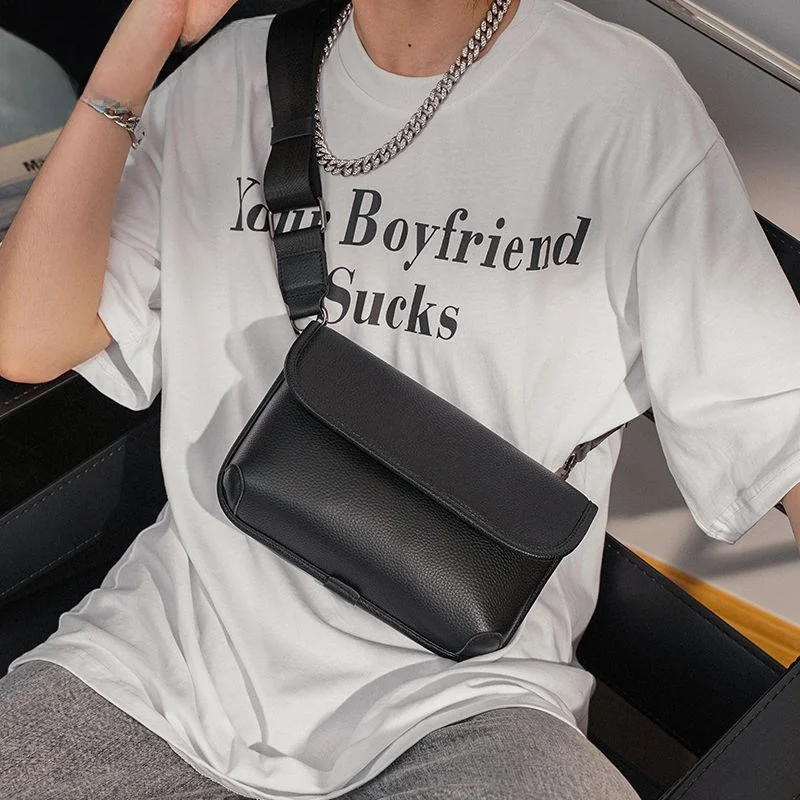 

Leather Single oulder Bag for Men Soft Cowhide Crossbody Casual Faion Mobile Phone Bag Bapa Leisure Small Bag