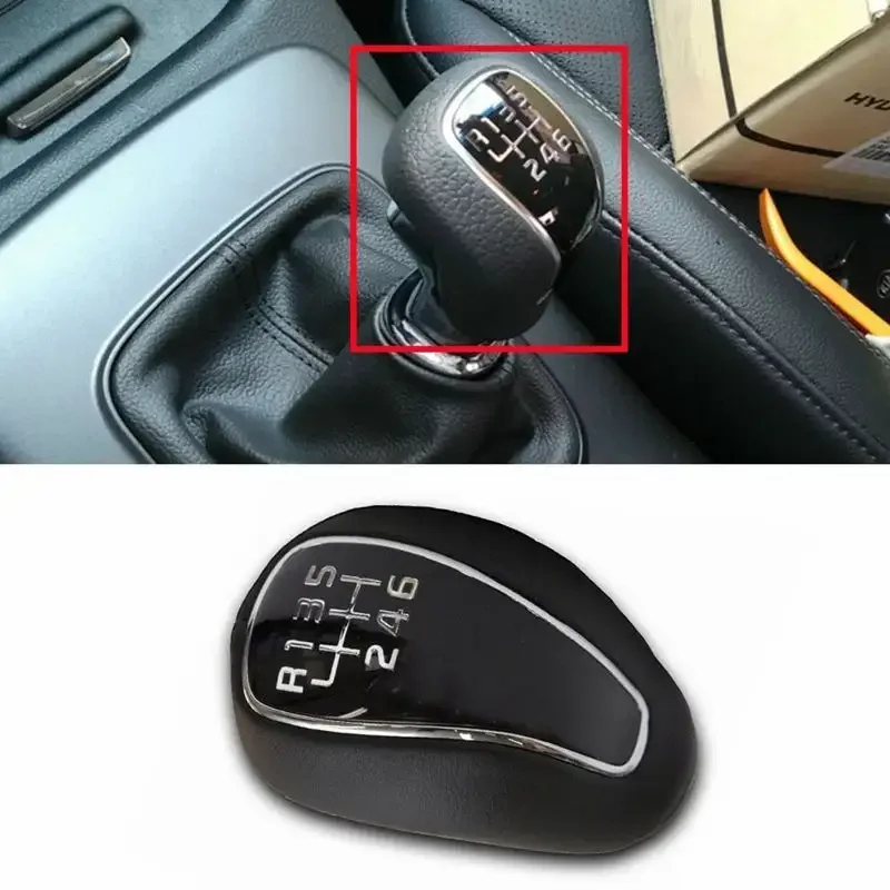 43711A2300 OEM Leather Gear Shift Knob Lever 6-Speed For Kia Sorento UM 2015 - 2019 K2500 Bongo 43711C5200