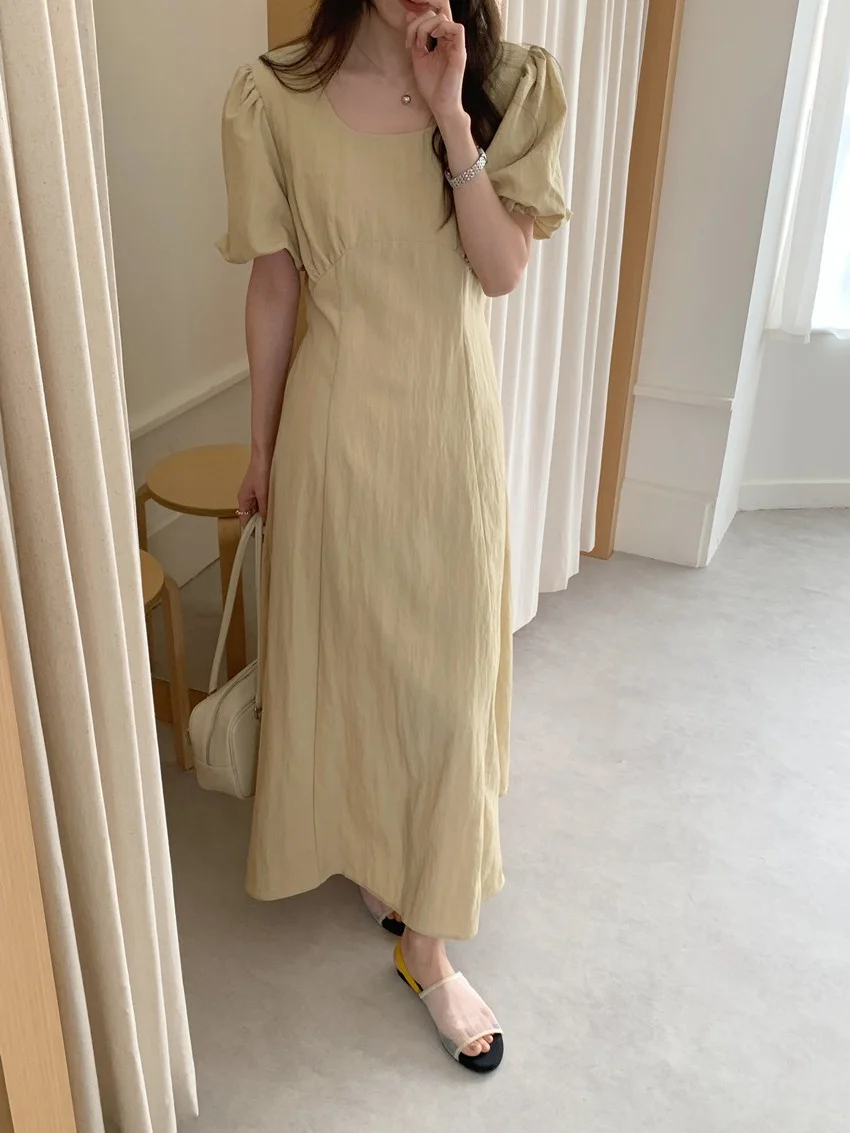 Alien Kitty Chic Vintage Oficina señora Maxi vestido mujer elegante verano 2025 nuevo ajustado fiesta calle alta pantalón corto Casual manga