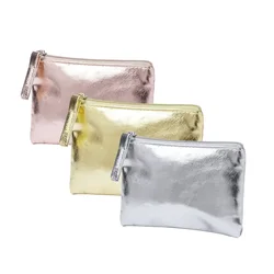 Mini borsa portamonete con cerniera in pelle PU donna multifunzionale rossetto portamonete portamonete portamonete portamonete in argento