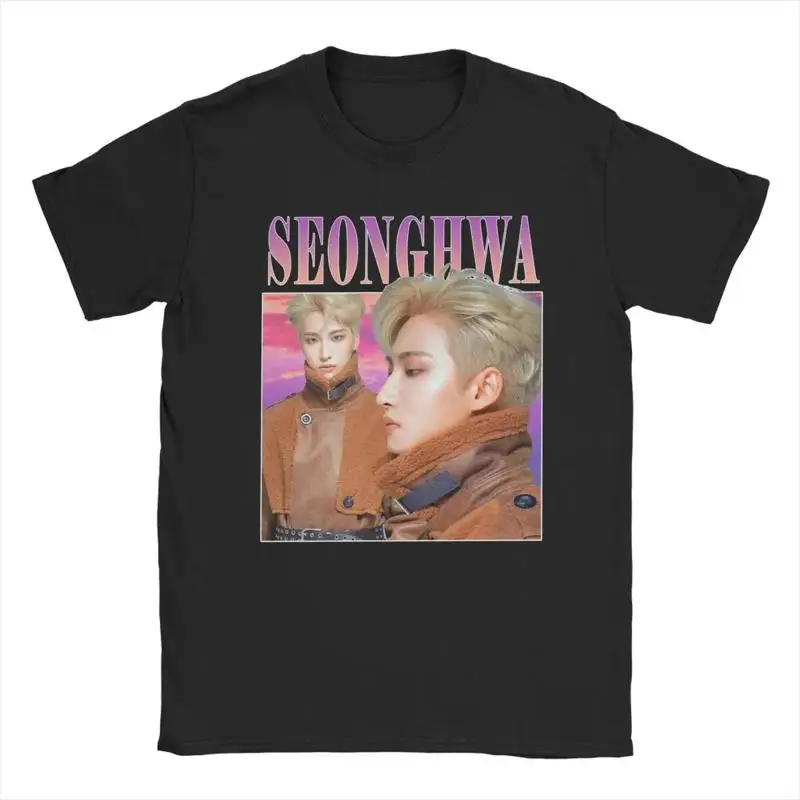 

Мужская футболка Seonghwa Ateez, новинка с круглым вырезом 100,