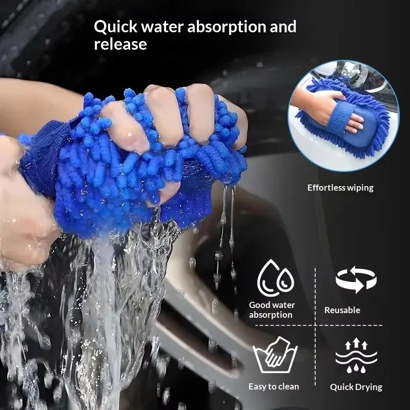 

1/2/5pcs Microfiber Car Washer Sponge Cleaning Car Care Detailing Brushes Washing Towel Auto Gloves Styling Wash Accessories